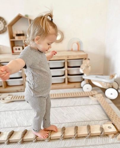 TipiToo® Small Balance Beam 3 Piece Set - Jute Rope