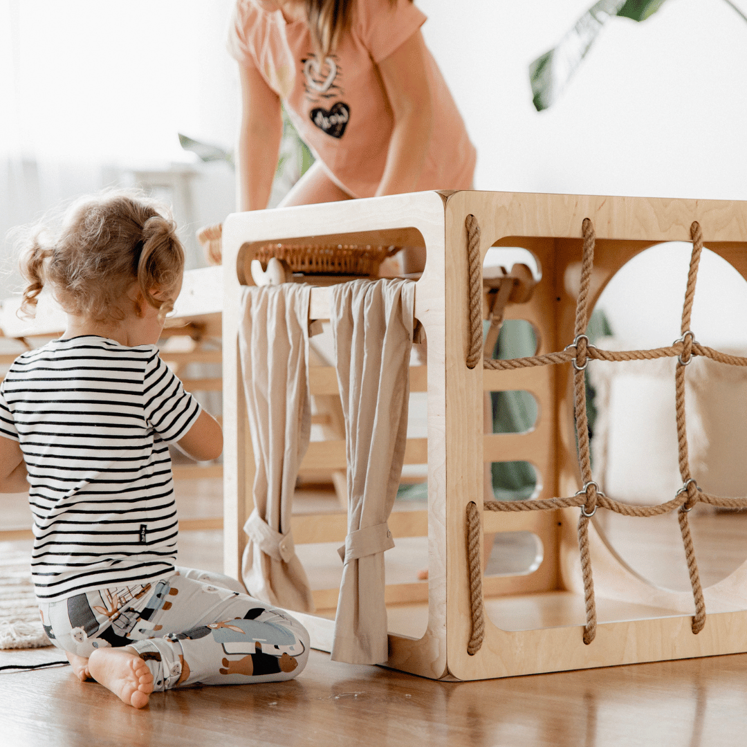 CUBITRI® Climbing Play Cube With Wooden Window