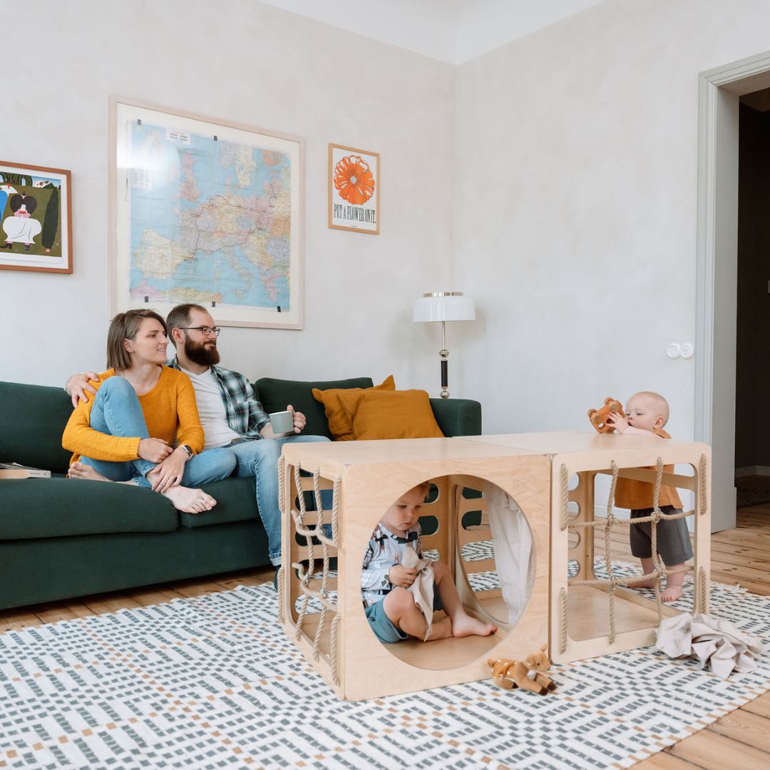CUBITRI® Climbing Play Cube With Wooden Window