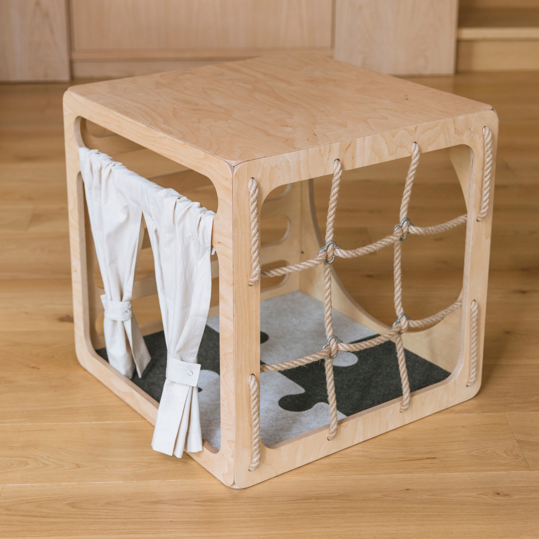 CUBITRI® Climbing Play Cube With Rope Window