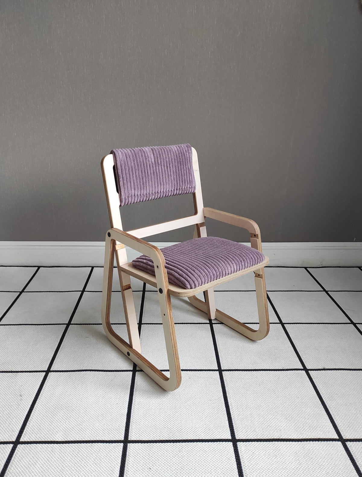 Adjustable Children Chair Julle - Cannon Pink