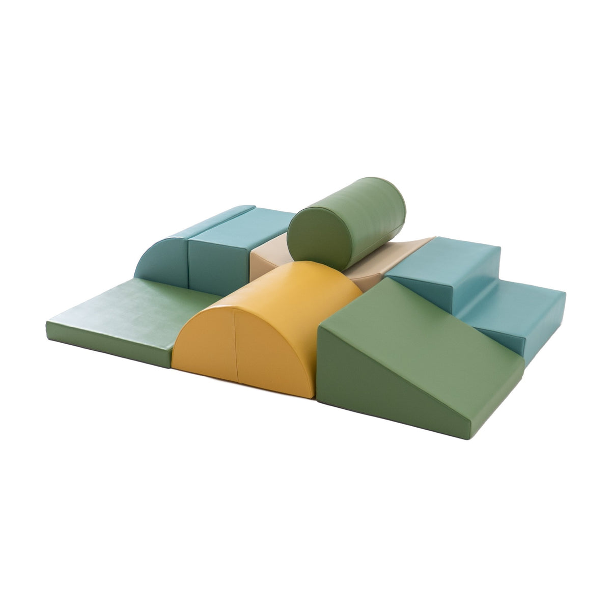 Soft Play 8 Foam Block Set - Pastel Turquoise Adventurer