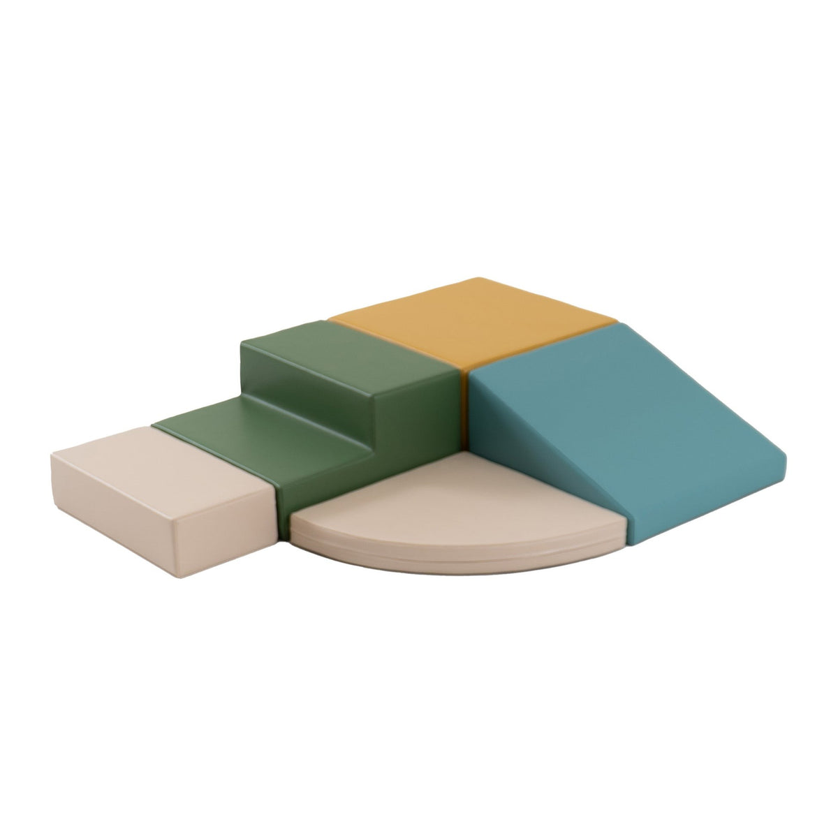 Soft Play 5 Foam Block Set - Pastel Turquoise Corner Climber