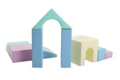 Soft Play 10 Foam Block Set - Light Pastel Creativity