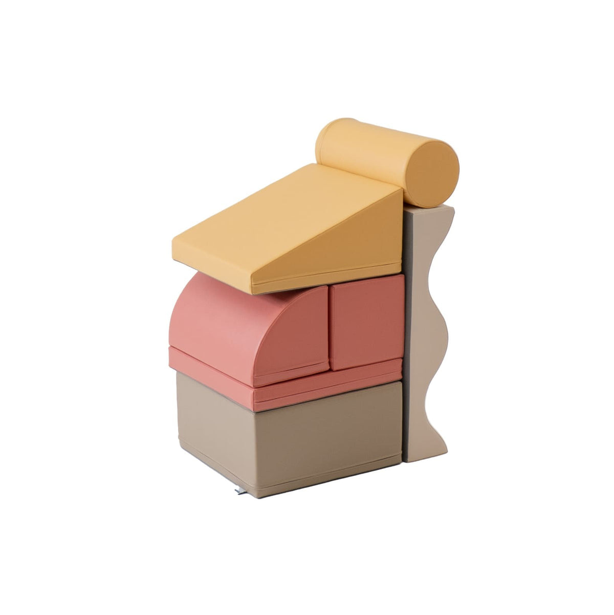 Soft Play 7 Foam Block Set - Pastel Pink Discoverer