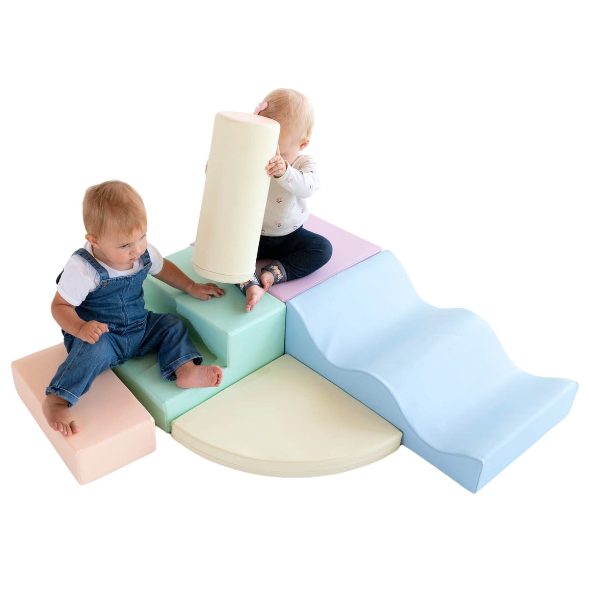Soft Play 6 Foam Block Set - Light Pastel Explorer