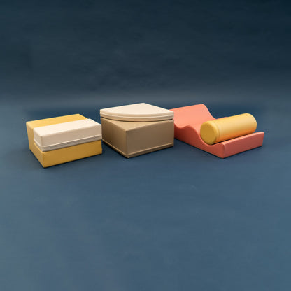Soft Play 6 Foam Block Set - Pastel Pink Explorer