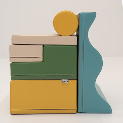 Soft Play 6 Foam Block Set - Pastel Turquoise Explorer