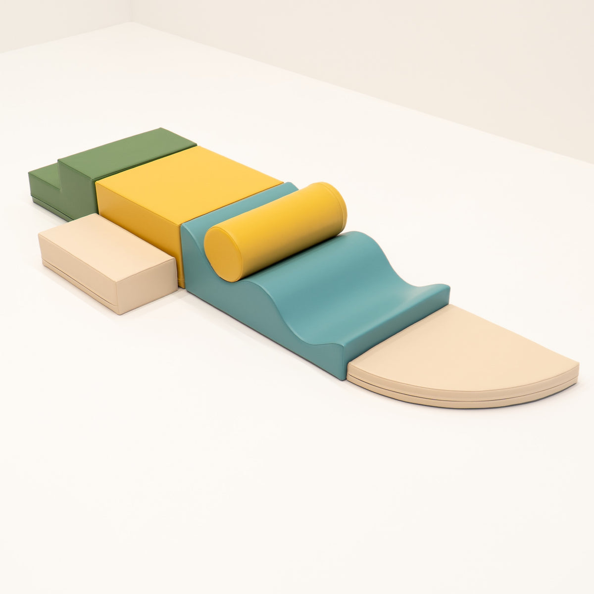 Soft Play 6 Foam Block Set - Pastel Turquoise Explorer