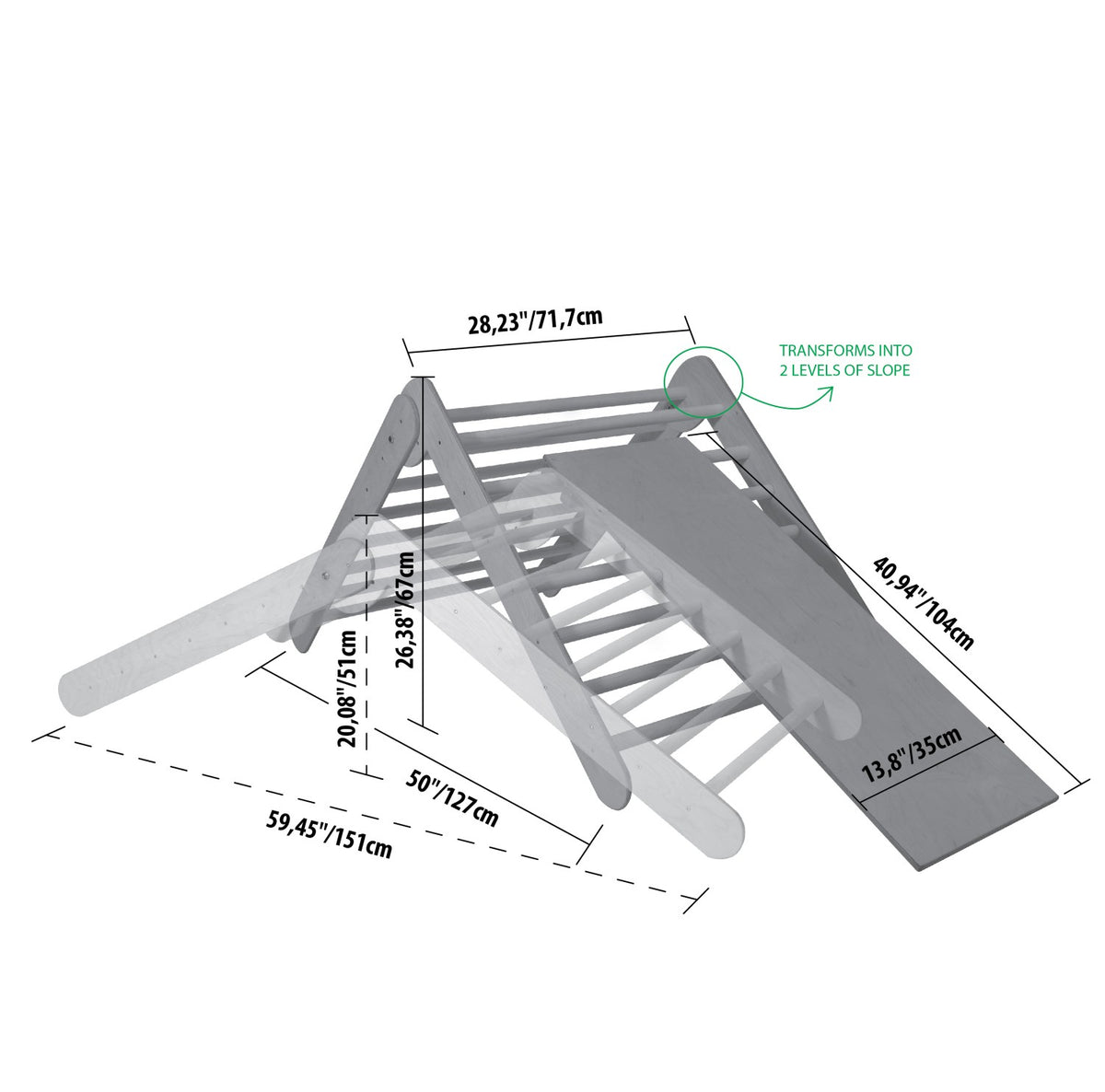 Montessori Climbing Triangle With Ramp
