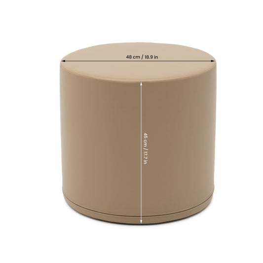 Large Play Pouf Cylinder - Beige