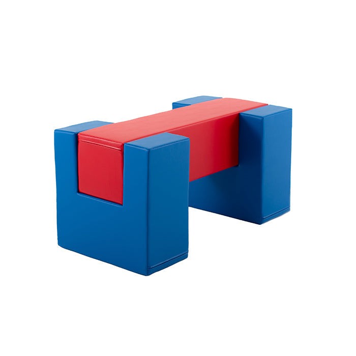 IGLU soft play balance bridge activity set in blue and red