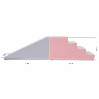 Soft Play Step and Slide Set - Pastel