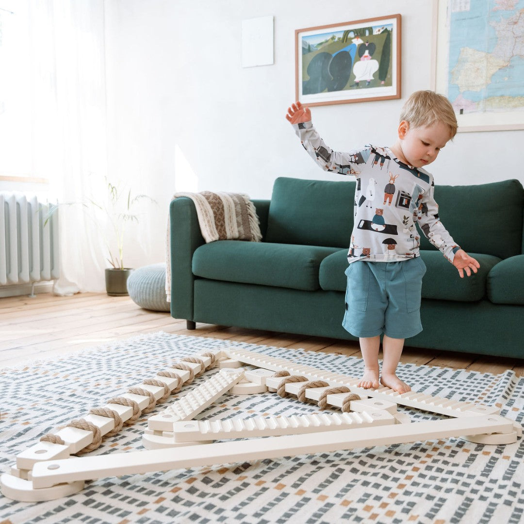 TipiToo® Large Balance Beam 3 Piece Set - Jute Rope