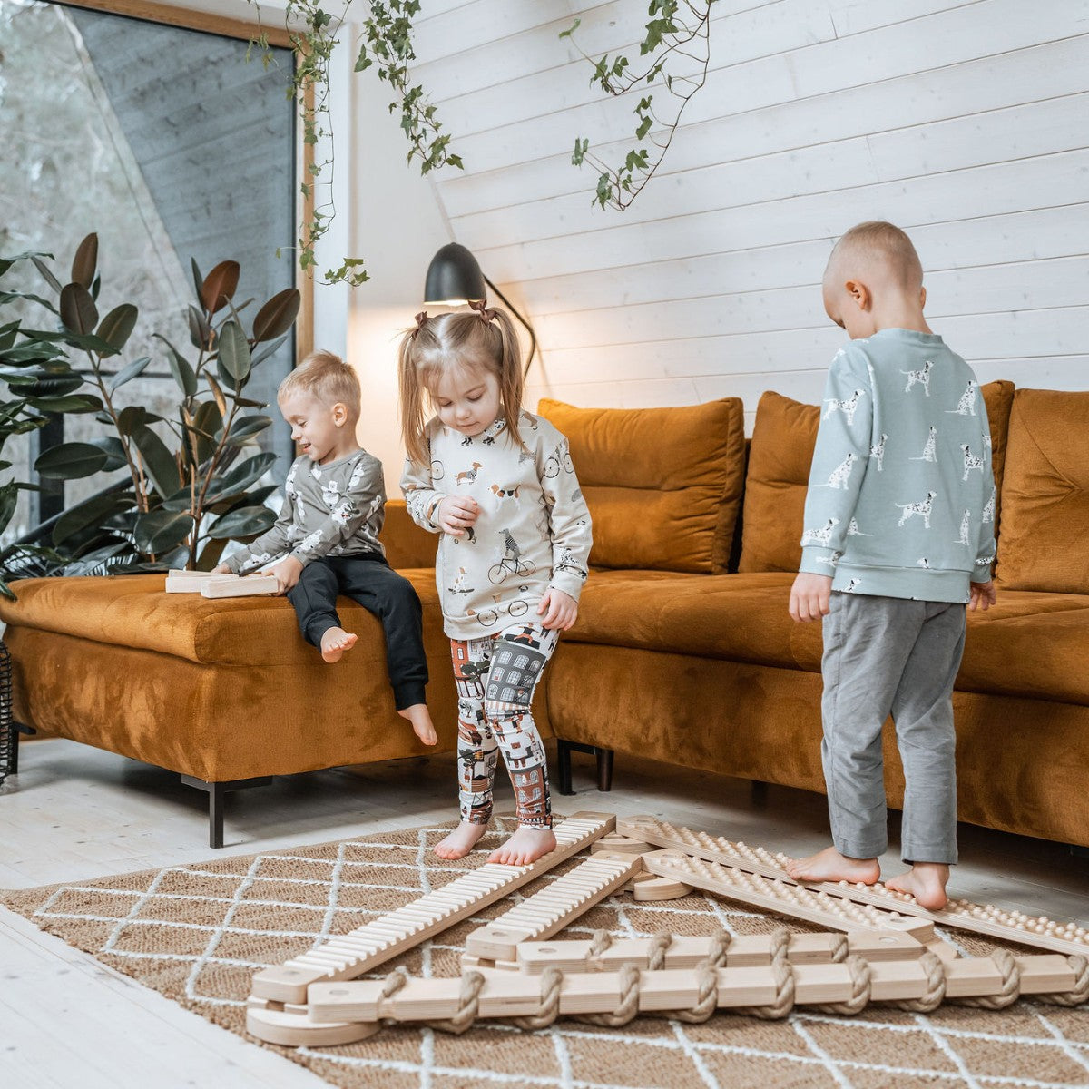 TipiToo® Large Balance Beam 3 Piece Set - Jute Rope